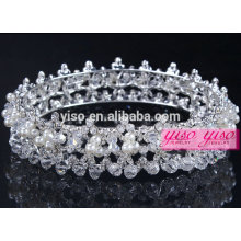 crystal diamond pearls beauty pageant wedding tiara crowns